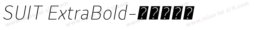 SUIT ExtraBold字体转换